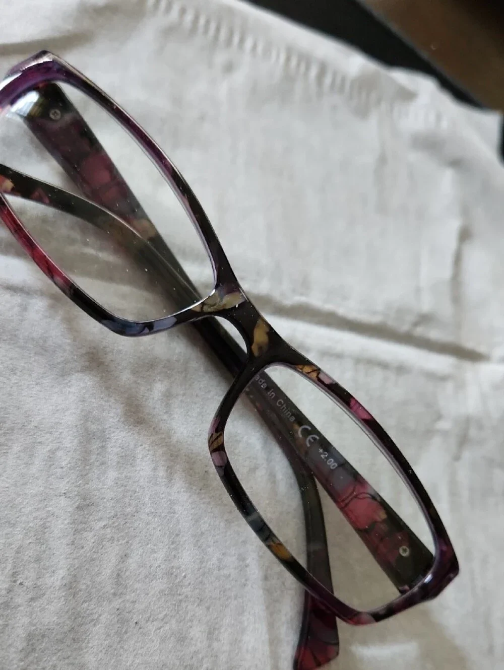 NEW Women Reading Glasses 2 Pairs Ladies Purple Spring Hinge Sides Readers 2.0